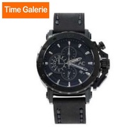 Alexandre Christie ALCW9205BCLIPBA Chronograph Black Dial with Black Leather Strap Analog Men's Watch