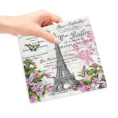 20pcs 33*33cm Titan Butterfly Element Party Decoration Disposable Paper Placemats Colorful Napkins B