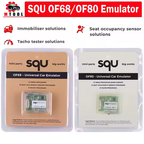 SQU OF68 OF80 Universal Car Immobilizer Emulator MINI Parts Big Works 42 IMMO Programs 18 Seat OCCUP