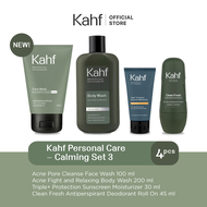 Kahf Paket Lengkap Acne Pore Cleanser Face Wash Scrub- Paket Isi 2 Paket Isi 3 Paket Isi Body Wash S