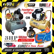 [READY STOCK, ORIGINAL, MY SPEC] EUROX EAX3060 / EAX-3060 / EAW3060 / EAW-3060 60L 3HP Direct Air Co