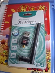 全新未使用 電腦 USB網路卡 WIFI 無線接收器 附帶天線 訊號接收能力好