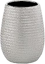 Gedy Silver, G-Astrid Bathroom, Size 11 x 8.3 x 8.3 cm, Weight 0.294 kg, Ceramic Toothbrush Holder, 