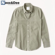 Nexx&Dee men's white long-sleeved office shirt without pockets oxford denim SM02