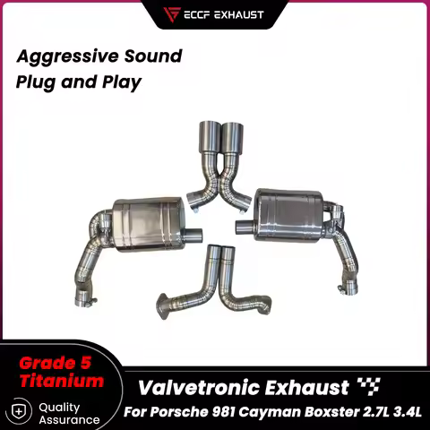 TItanium Pneumatic Valve Catback Exhaust for Porsche 981 Cayman Boxster 2.7L 3.4L Unleash True Exhau