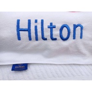 Tuala Mandi Towel Hotel Putih Jenama Brand Hilton serap air saiz dewasa dan extra large Original HIL