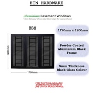 HIN [FREE SHIPPING] PRE ORDER 2 In 1 Powder Coat Aluminium Casement Window Grill 1790mm(W) x 1200mm(