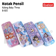 BABY THREE B-821 Tin Pencil Case / Character Tin Pencil Case