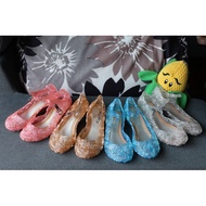 Kids Frozen Crystal Shoe Kids Jelly Shoe Girls Shoes Kasut Budak Perempuan Kasut Frozen Kasut Elsa K
