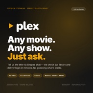 Plex Premium Account | Request ANY Movie or Show via Chat | Massive Library | Ad-Free | Warranty