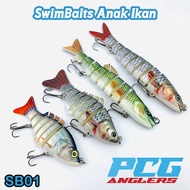 SwimBaits Anak Ikan Lampam Talapia Belanak Fishing Lure Gewang Tipu Jointed Sinking Fishing Tiruan C