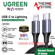 IPHONE Ugreen 20W MFi PD Charger Data Cable USB Type C to Lightning Braided Cable Ugreen Cable