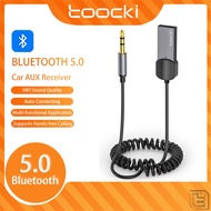 Toocki Bluetooth Car USB Bluetooth 5.0 Car Stereo Audio Connection Cable Car Aux Bluetooth Adapter 3.5mm jack