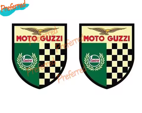2x Moto Guzzi Stickers Each Approx Vintage Car Motorcycle MGX V7 V9 for All Cars Motocross Truck Win