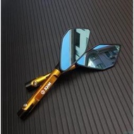 台灣現貨適用 三陽 GT125 RX110 GR125 JR 改裝鋁合金後視鏡電機桿端鏡 後視鏡 摩托車側鏡後照鏡