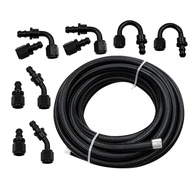 Automotive modification connector braided oil and fuel line20Feet6AN Push-lock connector hose kit10b