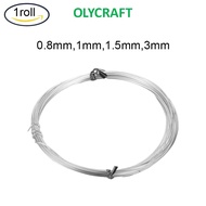 Olycraft 1 Roll Aluminum Wire Metal Craft Wire for Beading Jewelry Craft  Silver 20 Gauge 0.8mm about 32.8 Feet/roll