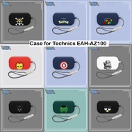 Case for Technics EAH-AZ100 Earphone Silicone Earbuds Cool Black Warrior Soft Protective Headphone C