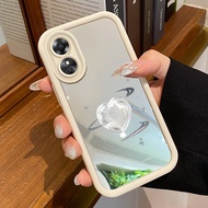 HP Casing OPPO A17 OPPO A17K Case Casing Love Double Pattern HP Casing Mirror Casing Silicone Softca