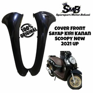 Sayap samping body depan scoopy new prestige 2021 2023 K2F hitam glosy original