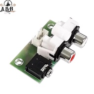 [A&B] 3.5MM Audio Soet Dual AV Lotus Soet Input To XH2.54-3P Output Adapter Small Board For Audio Ca
