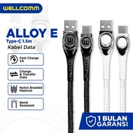 WELLCOMM 3A USB Type C Fast Charge Data Cable Alloy Model E