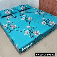Sprei Fitted Karet Sprei Flower Sakura Sprei Bunga Sakura Sprei Motif Bunga Sakura Murah 4 Pilihan S