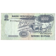 BARANG TERLARIS UANG KUNO INDONESIA 1000 RUPIAH DIPONEGORO TAHUN 1975