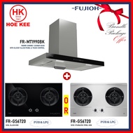 Fujioh FH-GS6720 SVGL Glass Hob / Fujioh FH-GS6720 SVSS Stainless Steel Hob + Fujioh Chimney Hood FR-MT1990R