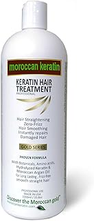 MOROCCAN KERATIN 1000ml Brazilian Keratin Blowout Hair Treatment Complex GOLD SERIES With Argan Oil Proven and fast Formula Professional Results Keratina Fuerte
