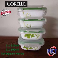 CORELLE SNAPWARE 2PC 200ml & 2PC 325ml Airtight Storage Box Light