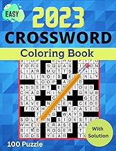 2023 Easy Crossword Coloring Book: 2023-2024 Crossword Puzzles Book For Seniors, Crossword Puzzle Bo