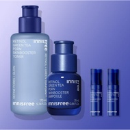 Innisfree 2-piece set Retinol Green Tea PDRN Skin Booster Ampoule 25ml + Retinol Green Tea PDRN Skin
