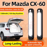For Mazda CX-60 Car Trunk Light Reading Light Interior Light Motion Sensor LED Lamp Magnetic No Dril