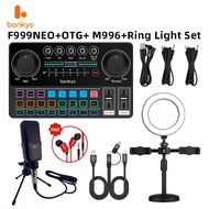 Bonkyo F999NEO Sound Card for Live Streaming -Quality Audio Recording FULL SoundCard Set