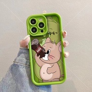 casing Realme 14X 5G 14 Pro 14 Plus C75 4G Jerry drinks Coke with a phone case