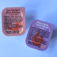 Bts sauce, mcd has contents, cajun swet Chili sauce