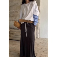 [Droom7] Genuine Korean Made In Korea Fake Two-Piece Patchwork Top 25FW67 Shrimp Coin Reward