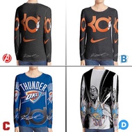 Kevin Durant Oklahoma City Thunder Tshirt Fullprint Dryfit Polyester Material