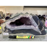 Original Leather Amethyst Cave, More Symbiotic Weight 6.2kg, Can Hold Many Bracelets