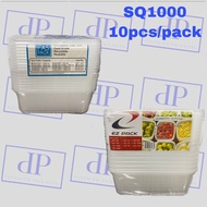 sq1000 - Square 1000 ml microwavable 10 pcs/ pack microwavable tub