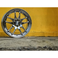 New Car Sport Rim WORK EMOTION CP2 17x8J 8x100/114.3 ET35 Chrome - READY STOCK