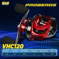 PROBEROS Reel BC CNC Wire Cup Gear Ratio 7.2:1 BB 3+1 Max Drag 8 KG Magnetic Brake System RP107