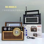 RX-4988S-S Portable Dual Solar Portable AM FM SW3 Bs Radio Retro Radio