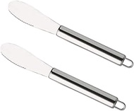 DOITOOL 2pcs Metal Spatula Bread Cheese Metal Cake Scraper Butter Icing Spatula Butter Spoon Cake Fr