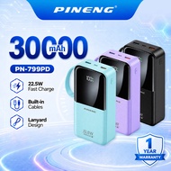 [NEW] Pineng PN-799PD 22.5W Fast Charge w/ Built-in Cables 30000mAh PN799 Pineng Powerbank