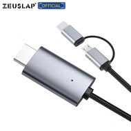 จอเกมมิ่ง USB C ประเภท C Lighting To HDMI MiraScreen สายสำหรับ Xiaomi Vivo Oppo โทรศัพท์ Android iPh