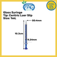 Picagari Kaca Glass Syringe Luer Slip 1 2 5 10 20 30 50 60 ml cc 玻璃注射器
