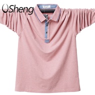 เสื้อยืดผู้ชายแขนยาวขนาดใหญ่ M-6XL VSheng เสื้อเชิ้ตพลัสไซส์เสื้อเสื้อโปโล