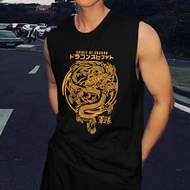 T-shirt singlet gold dragon t-shirt/ available in Size L.XL .XXL XXL XXL